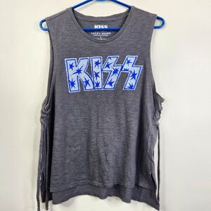 KISS x Lucky Brand Side Seam Laced Sleeveless Tank Top Large